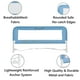 thumbnail image 5 of Barandilla de cama de malla ajustable en azul, dos niveles de altura, tela transpirable y duradera, barandilla de cama liviana y portátil para niños pequeños, paquete doble, 5 of 5