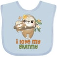 thumbnail image 3 of Inktastic Sloth I Love My Granny Boys or Girls Baby Bib, 3 of 4
