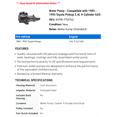 thumbnail image 2 of Water Pump - Compatible with 1985 - 1995 Toyota Pickup 2.4L 4-Cylinder GAS 1986 1987 1988 1989 1990 1991 1992 1993 1994, 2 of 2