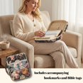 thumbnail image 3 of ZUXONGSY Dragonfly Camellia Print Bible Case for Women Quilted Bible Carrying Case Large Christian Gift with Pen Slots Handbag for Daily Use, 3 of 7