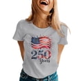 thumbnail image 2 of 250 Years 1776-2026 250Th T Shirts for Women Crew Neck Usa Flag Print Casual Fashion Y2K Tops Basic Loose Summer Short Sleeve Trendy Tees Spring 2026, 2 of 4