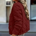 thumbnail image 4 of Fnooota Womens Puffer Jackets, Warm Quilted Long Sleeve Zip Front Winter Outerwear with Pockets Red Size 2XL, 4 of 8