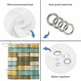 thumbnail image 3 of Brown Blue Vintage Shower Curtain Set - Long 72" x 84" Washable Bathtub Curtain with 12 Hooks, Retro Farmhouse Elegant Pastoral Waterproof Fabric Stall Shower Curtains for Bathroom/Bathtub Décor, 3 of 6