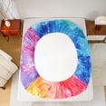 thumbnail image 5 of Manfei Watercolor Artwork Bed Sheets, Boho Psychedelic King Sheets, Teen Kid Child Adult Sheet Set, Microfiber Bedroom Decor, 4 Pieces, 5 of 7