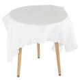 thumbnail image 1 of Elegant Solid Color Round Table Cloth Cover (White, R220 - 220cm/86.61inch) - Ideal for Weddings, Birthdays, and Everyday Decor, 1 of 5