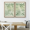 thumbnail image 3 of IDEA4WALL Framed Canvas Print Wall Art Set Forest Leaves Green Botanical Wall Decor Antique Bohemian Floral Fine Art Retro Wilderness Artwork for Living Room, Bedroom, Office - Natural 16"x24"x2, 3 of 5