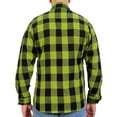 thumbnail image 2 of Hot Leathers FLM2015 Men's Black and Light Green Long Sleeve Flannel Shirt X-Large, 2 of 4