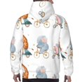 thumbnail image 3 of Bingfone Animals in Transport Men's Drawstring Hoodie Long Sleeve Pocket Sweatshirts-X-Large, 3 of 6