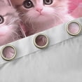 thumbnail image 4 of Homewish Cute Cat Blackout Curtains Set of 2 (52x84 Each),Kawaii Pet Animal Window Curtains,Pink Flower Floral Curtains and Drapes For Girls Boys,Ultra Soft Home Decor, 4 of 6