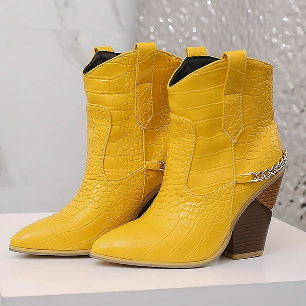 YOUSNH Cowboy Boots for Women Western Boot Pointed Toe Shoes