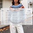 thumbnail image 4 of QSAWXQZ Women's Crewneck Sweater Long Sleeve Color Block Fair Isle Jacquard Pullover Casual Knit Top L, 4 of 6