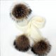 thumbnail image 3 of Women Winter Scarf fur pompom Scarves Thick Warm Headband Lady shawls Wraps Blanket Female hat scarf set, 3 of 5