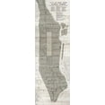 thumbnail image 2 of Wild Apple Portfolio 11x24 White Modern Wood Framed Museum Art Print Titled - New York Parks Map Vertical, 2 of 4