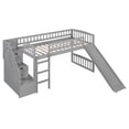 thumbnail image 4 of Newboti Furniture Stairway Twin Size Loft Bed with Two Drawers and Slide,Gray 77665, 4 of 16