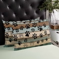thumbnail image 4 of Black Paw Print Throw Pillow Covers, Farmhouse Vintage Shabby Wood Grain Soft Breathable Pillow Cases with Invisible Zipper for Sleeping, Toddler Pillowcases for Couch Bed Sofa Chair 12x20 Inches, 4 of 6
