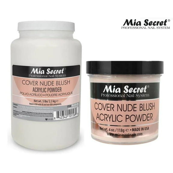 Mia Secret Acrylic Powder Cover Nude Blush 5 LBS/80 oz and 4 oz - Combo Pack
