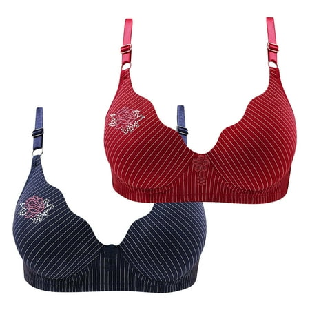Lisbinx Bras for Women Full Coverage Woman s Comfortable Breathable Bra Underwear No Rims 2PC Deals of the Day Clearance Prime
