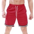 thumbnail image 4 of Men's Casual Shorts Short Athletic Shorts Men Running Mens Size 33 8 Mens Big And Tall Athletic Mesh Comfy Clothes Lounging Wear for Workout Red L, 4 of 8