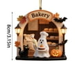 thumbnail image 2 of Halloween 3.15in Spooky Ghost Hanging Decor - Cute Yet Festive Ornament for Home Holiday Decor, Durable Material for Yearly Use, Ideal for Bedrooms, Living Rooms & Entryways, 8cm, P, 2 of 3