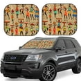 thumbnail image 1 of Balery Dancing African Women Parasol para parabrisas de coche de 2 piezas | Parasol plegable para parabrisas delantero de coche para la mayoría de sedanes-Small, 1 of 6