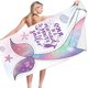 thumbnail image 1 of Toalla de playa de sirena - 28 x 59 Toallas de camping de poliéster con cola de sirena para niños Manta de playa súper suave ultra absorbente de secado rápido, 1 of 3