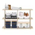thumbnail image 4 of Furinno Turn-N-Tube No Tools 3-Tier Modern Rectangle Side Display Rack, Bauhaus Oak/Beige, 4 of 7