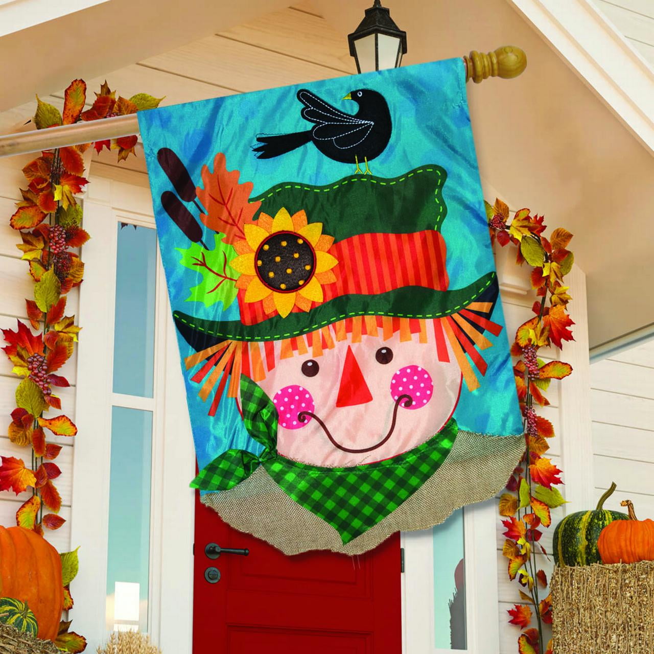 fall applique house flags