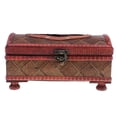 thumbnail image 2 of Caja de pañuelos de madera Vintage para el hogar, Hotel, coche, servilleta, cubierta de papel de bombeo, cuadros Tartán Zulema Cajas de madera del tejido, 2 of 8