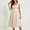 Beige, variant on Blmnix Fit & Flare Woman Dress Lace Dress A Line Dresses Elegant Dresses Under Dress Mid-Length Short Sleeve White Square Neckline Women Summer Dresses XL