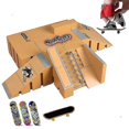 thumbnail image 1 of Mini tabla de patinaje con los dedos de aleación, juguetes combinados, monopatín para niños, pista de rampa, juego de juguetes educativos Hy, 1 of 5