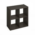 thumbnail image 2 of Furinno Hermite 4-Cube Open Shelves Kitchen Storage, Kitchen Island, Bakers Rack, Buffet Sideboard, Dark Oak, 2 of 6