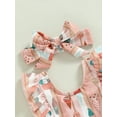 thumbnail image 6 of Arvbitana Baby Girl One Pieces Swimsuit Cartoon Ice Cream Print Ruffled Sleeveless Romper Swimwear + Bow Headband Summer Casual Bathing Beachwear 2Pcs 6M-3T, 6 of 8