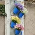 thumbnail image 5 of 10 Bundles Artificial Flowers Fake Daffodils Flowers UV Resistant No Fade Faux Greenery Faux Plastic Lotus for Wedding Garden Hanging Planter Indoor Porch Patio Office Home Decoration Pink, 5 of 7