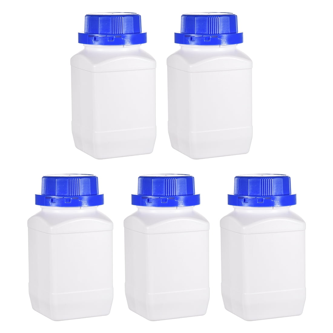 Plastic Lab Chemical Reagent Bottle, 500ml/16.9 oz Wide Mouth Sample