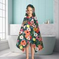 thumbnail image 6 of Pioneer Flower Floral Print Pattern Hooded Bath Towel，50"x30" for Ages 3 To 12 Kids, Quick Dry Lightweight Soft Microfiber Hood Beach Towel Cover Up for Kids, 6 of 7