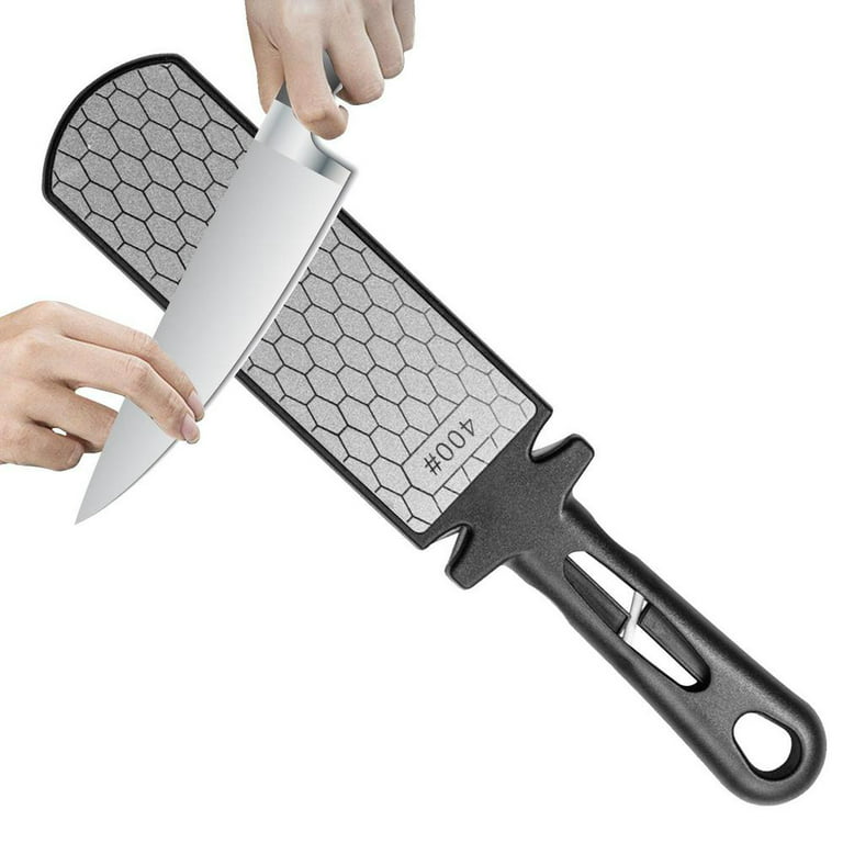 Tohuu Double Sided Knife Sharpener Double-sided Machete Sharpener Manual  Sharp Small Axe Knife Grinder Tools Multi-purpose With Scissor Sharpening  Position amicably 