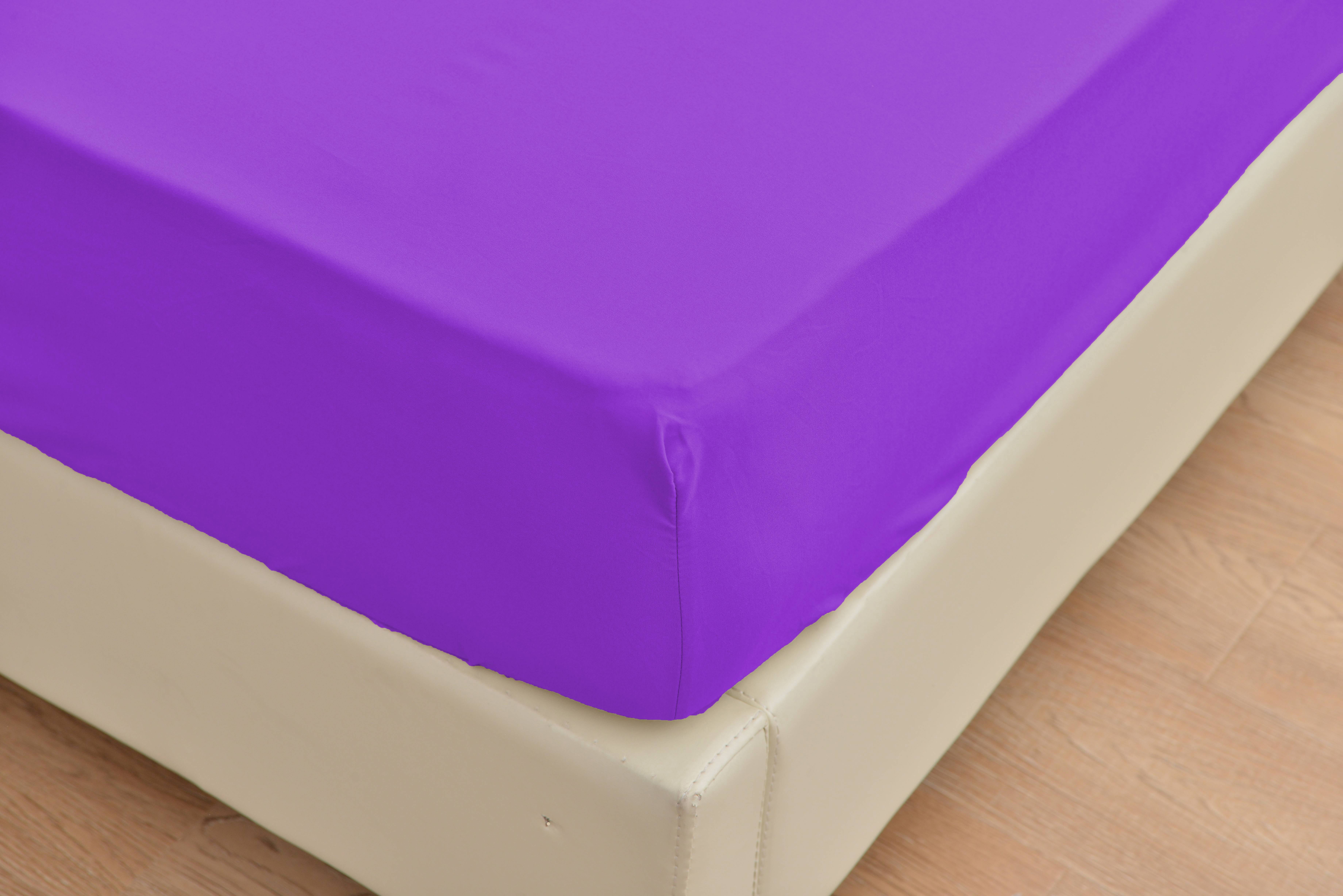 Supreme Series Rayon Made from Bamboo Sheet Set - Wrinkle Free -Softer than Cotton- Deep Pockets - 4 Piece - 1 Fitted Sheet, 1 Flat, 2 Pillowcases Queen, Violet