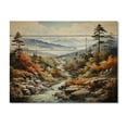 thumbnail image 3 of Designart "Smoky Mountains Forest Great wall art II" Landscapes Print on Natural Pine Wood, 3 of 5