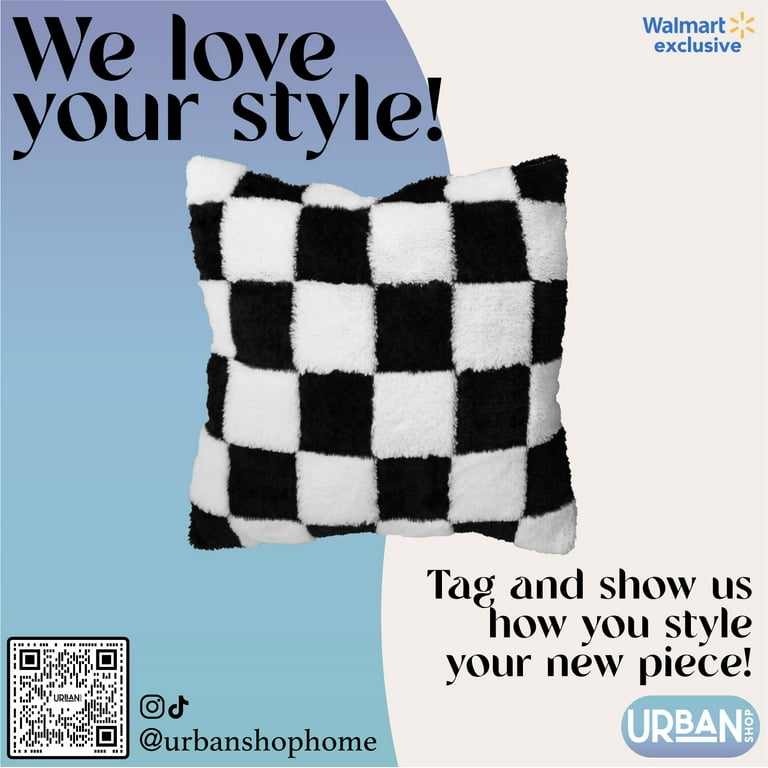 Urban Shop 18x18 Black and White Throw Pillow, Small Home Decor