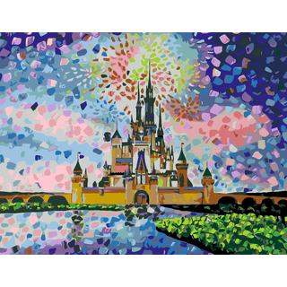 Little Moon】paint by numbers Disney Princess home decor diy paint by number  40x50cm