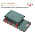 thumbnail image 3 of Allytechgroup Wallet Case for iPhone 8 Plus/7 Plus, RFID Blocking PU Leather Stand Phone Shell with Credit Card Slot Shockproof Protective Back Cover for iPhone 8 Plus/7 Plus Women Men, Green, 3 of 8