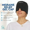 thumbnail image 2 of AllSett Health Cold Gel Ice Head Wrap Hat for Headache and Migraine Relief (Black), ASH0879147-1, 2 of 7