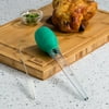 Tasty Turkey Baster Set with Cleaning Brush, Silicone Bulb, Green