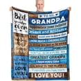 thumbnail image 1 of LHSHID Gifts for Grandpa Grandpa Gifts Fleece Soft Throw Blankets Grandpa Birthday Gifts from Granddaughter Grandson Great Grandfather Gifts Ideas Blanket 40x50in, 1 of 1