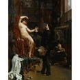 thumbnail image 2 of Carolus-Duran 15x18 Black Ornate Wood Framed Double Matted Museum Art Print Titled - Manette Salomon (1883), 2 of 5
