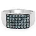 thumbnail image 3 of 0.48 Carat Genuine Blue Diamond .925 Sterling Silver Ring QJ Model, 3 of 3