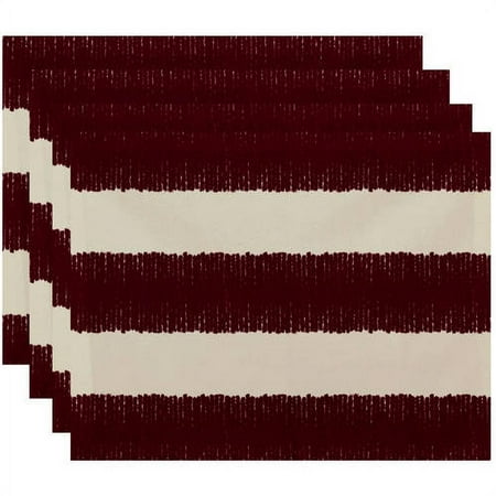 

Simply Daisy 18 x 14 Twisted Stripe Stripe Print Placemats Set of 4