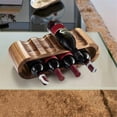 thumbnail image 5 of Wine Racks Countertop Bottle Holder- 2 Tier 8 Bottle Wood Wine Storage Racks Small Wine Rack Organizer Rustic Wine Rack, 5 of 5