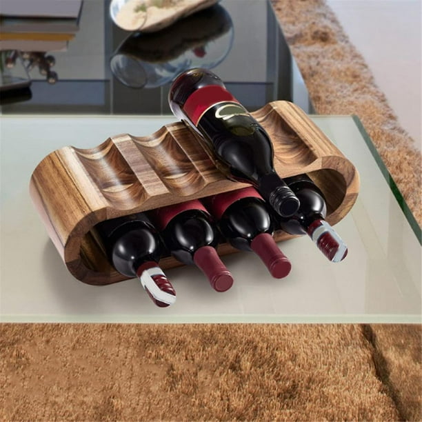 Wine Racks Countertop Bottle Holder 2 Tier 8 Bottle Wood Wine Storage Racks Small Wine Rack Organi Walmart