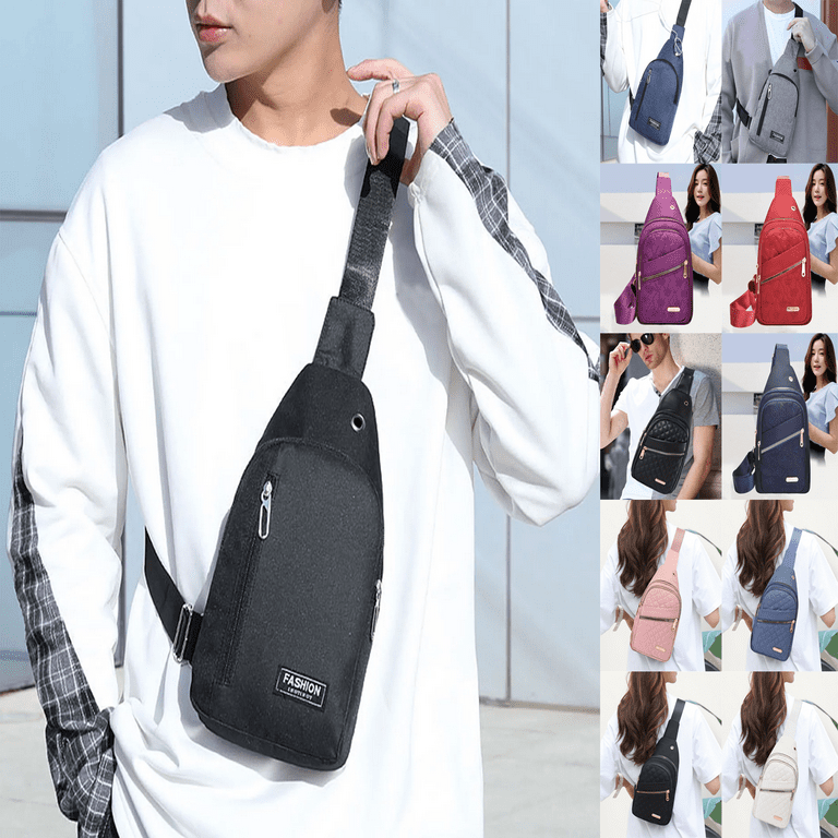 Viadha Clearance Under 5 Storage Bag Travel Bag Small Sling Bag Crossbody Chest Shoulder Water Resistant Sling Purse One Strap Travel Bag for Men